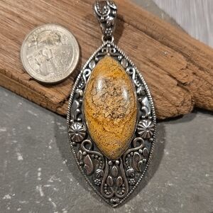 Vtg Sterling Silver And Jasper Pendant.  Gorgeous!!!